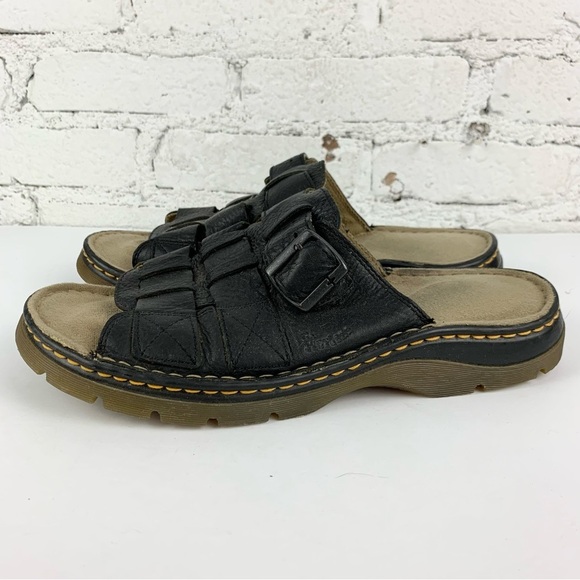 Dr Martens Fisherman Black Slip On Slide Leather Sandals M11 EU45 main image 11